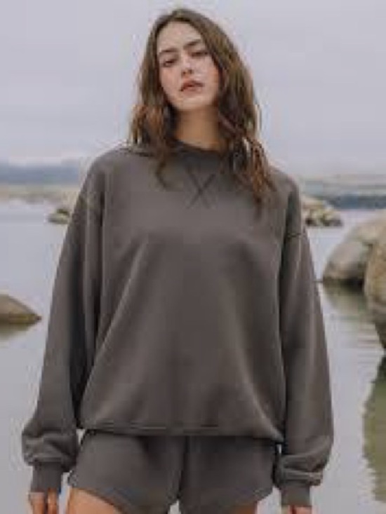 Daily Drills Sweaters - Daily Drills Women's Crewneck Sweatshirt in Charcoal Gray